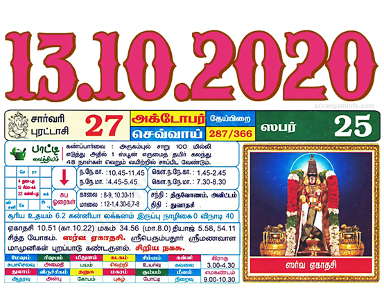 Tamil daily Calendar, Tamil Calendar